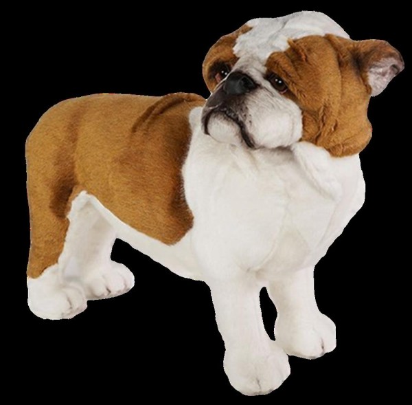 Piutre Bulldog stehend Plüsh Stofftier Model 2270 (62 cm) Handgemacht in Italien