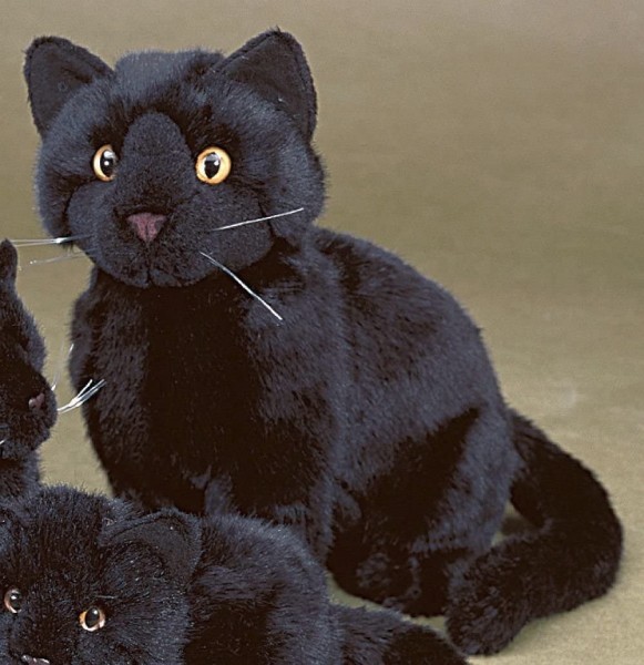 Förster Stofftiere 3380 Katze schwarz sitzend 30cm Plüschtier Stofftier realitätsnah