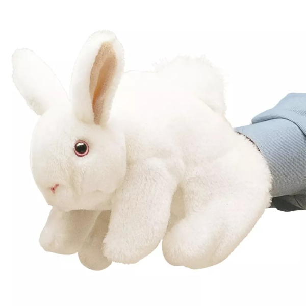 Folkmanis Bunny Rabbit Hand Puppet (White), 2048
