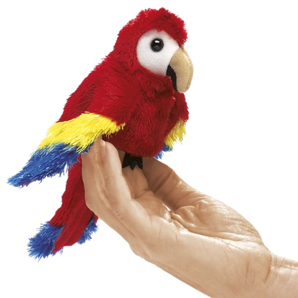 Folkmanis Fingerpuppe Mini Papagei / Mini Scarlet Macaw 2723