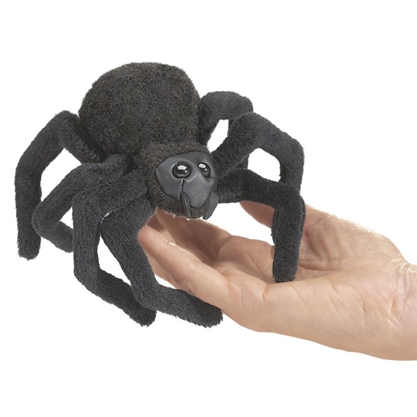 Folkmanis 2754 Fingerpuppe, schwarz Mini Spinne / Mini Spider